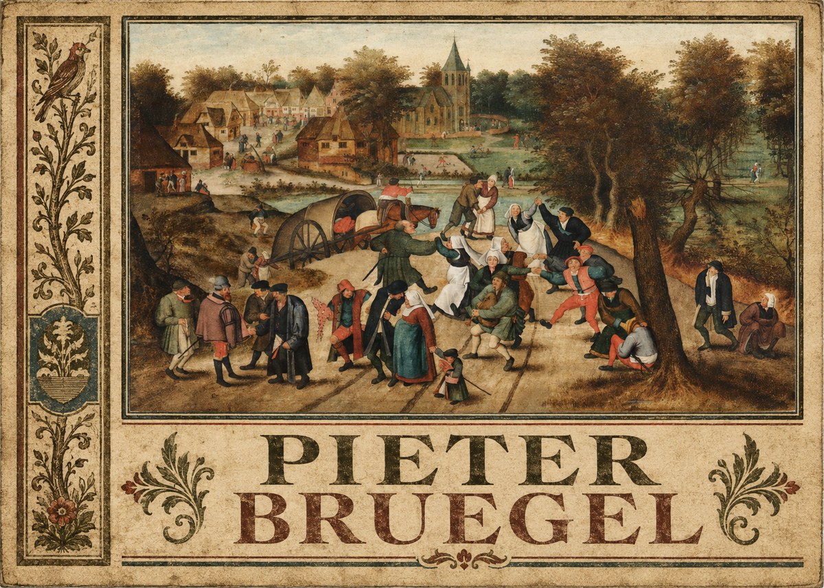 Pieter Bruegel The Peasant Dance I No6 - Affiche