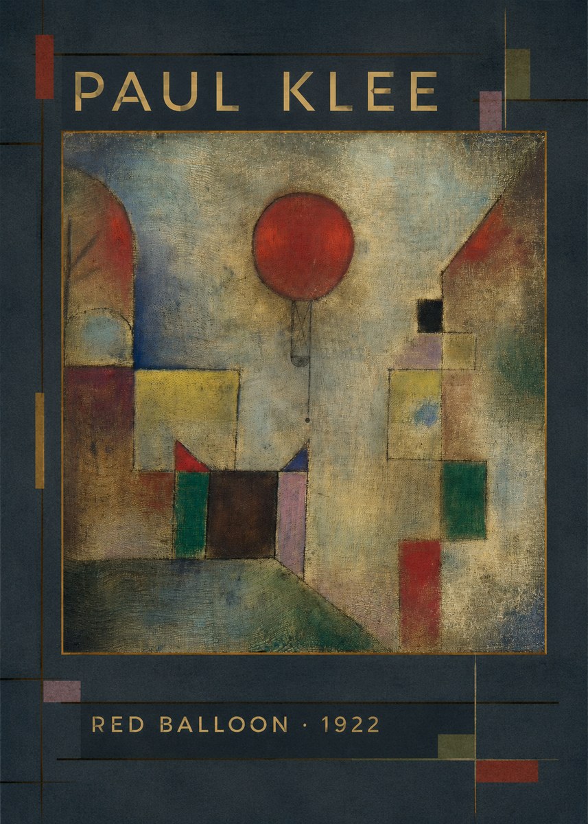 Paul Klee Red Balloon No6 - Affiche