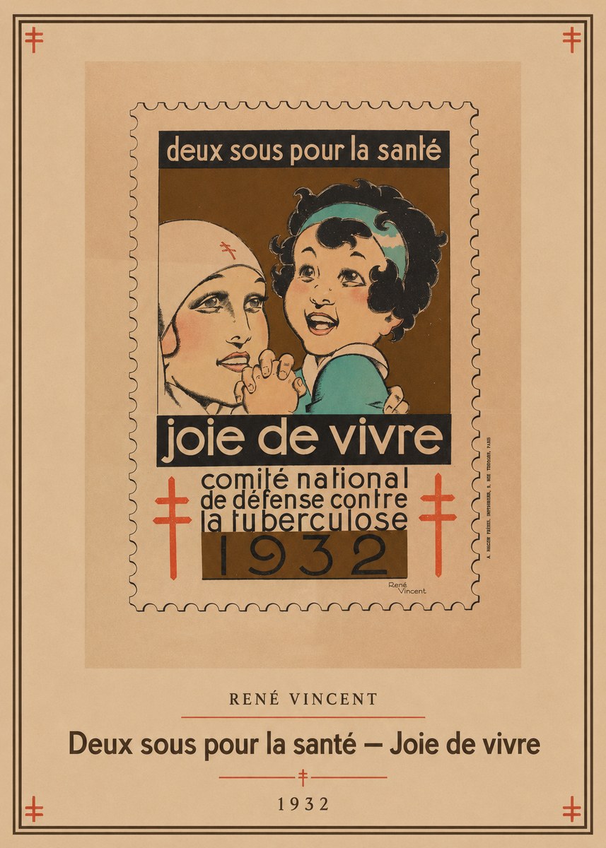 René Vincent Deux Sous Pour La Santé - Joie De Vivre No1 - Affiche