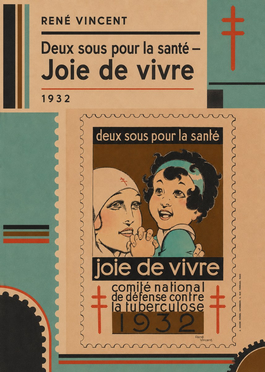 René Vincent Deux Sous Pour La Santé - Joie De Vivre No4 - Affiche