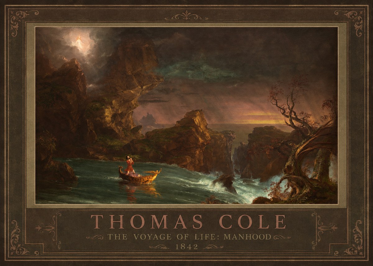Thomas Cole The Voyage of Life: Manhood I No1 - Affiche