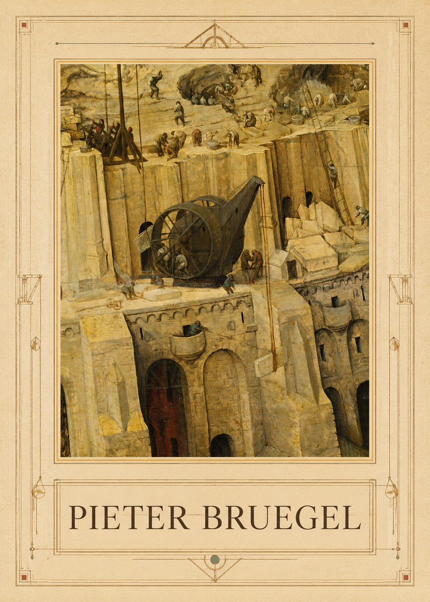 Pieter Bruegel The Tower of Babel VII No1 - Affiche