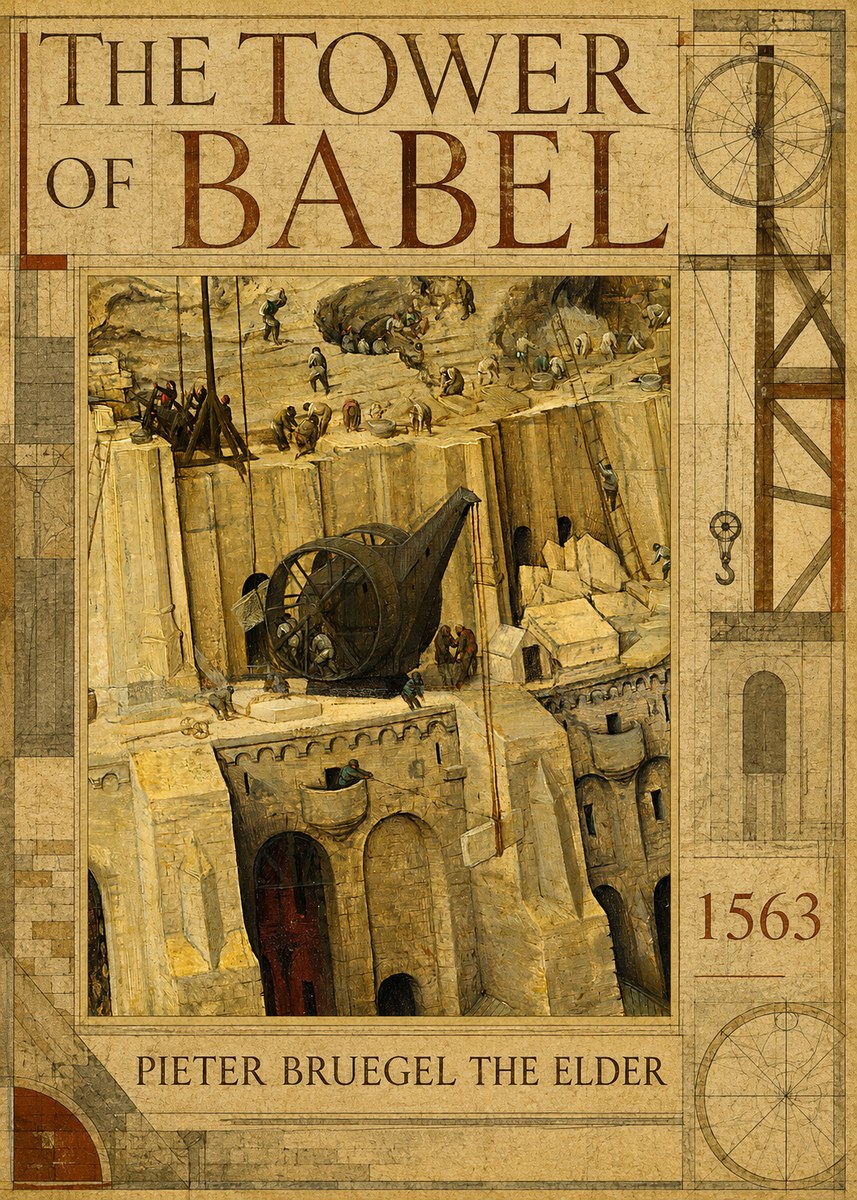 Pieter Bruegel The Tower of Babel VII No6 - Affiche