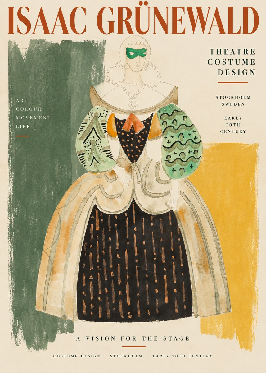 Isaac Grünewald Costume for the Theatre No3 - Affiche