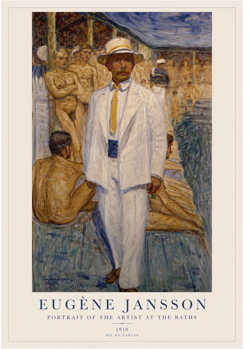Eugène Jansson Portrait of the Artist at the Baths No1 - Affiche