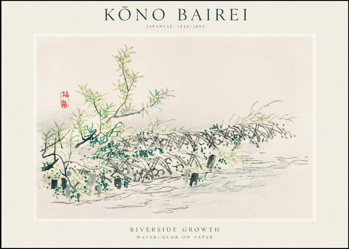 Kōno Bairei Riverside Growth No1 - Affiche