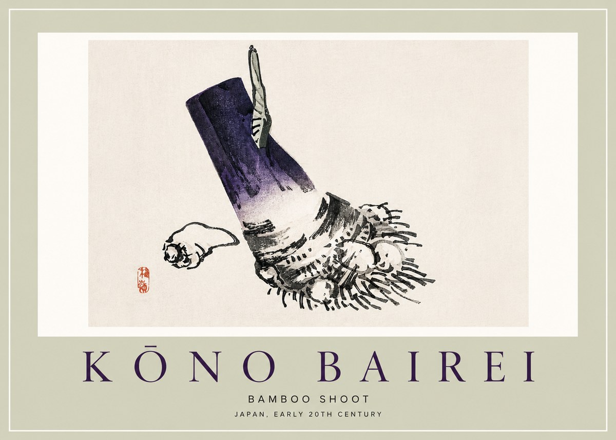 Kōno Bairei Bamboo Shoot No2 - Affiche