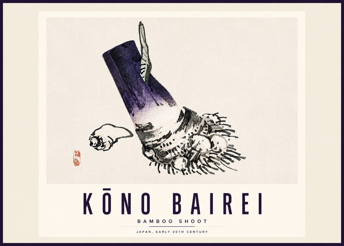Kōno Bairei Bamboo Shoot No3 - Affiche