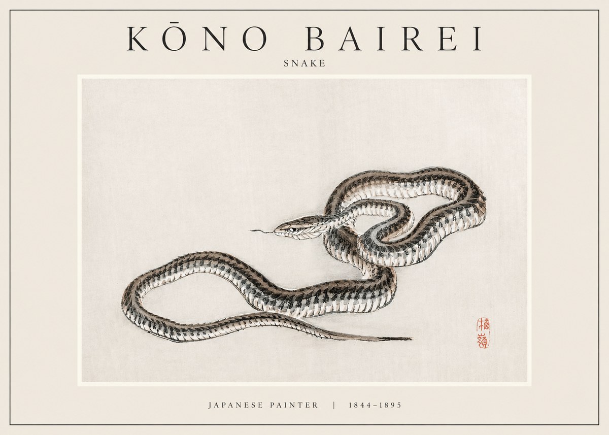 Kōno Bairei Snake No1 - Affiche