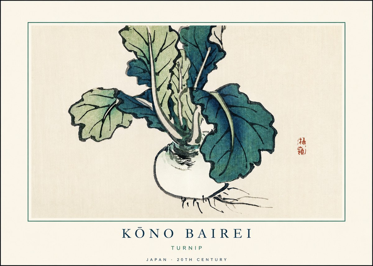 Kōno Bairei Turnip No1 - Affiche