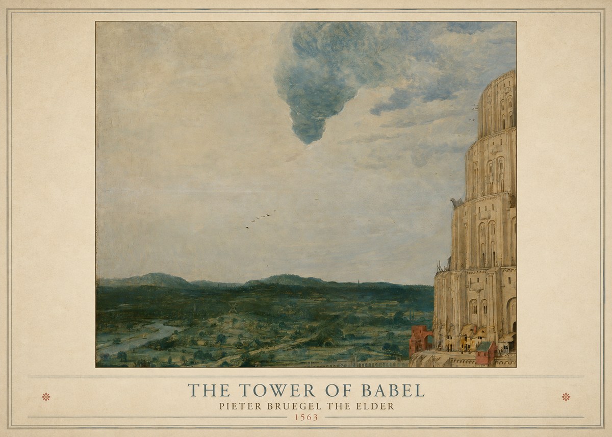 Pieter Bruegel The Tower of Babel VIII No4 - Affiche