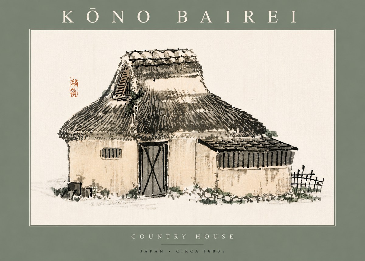 Kōno Bairei Country House No5 - Affiche