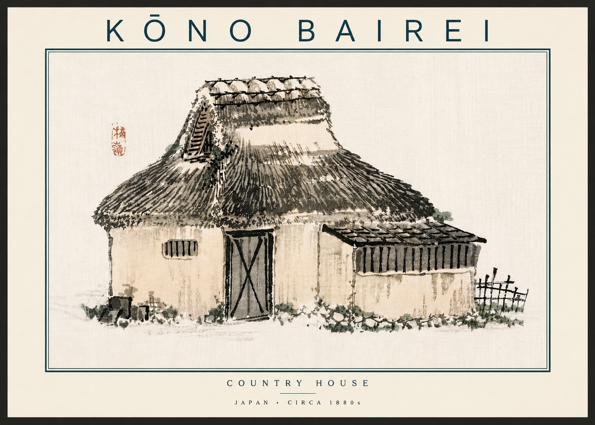 Kōno Bairei Country House No6 - Affiche