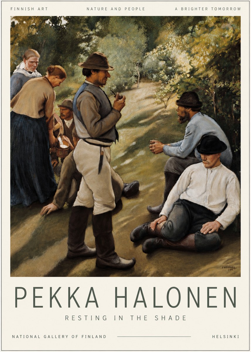 Pekka Halonen Resting in the Shade No6 - Affiche
