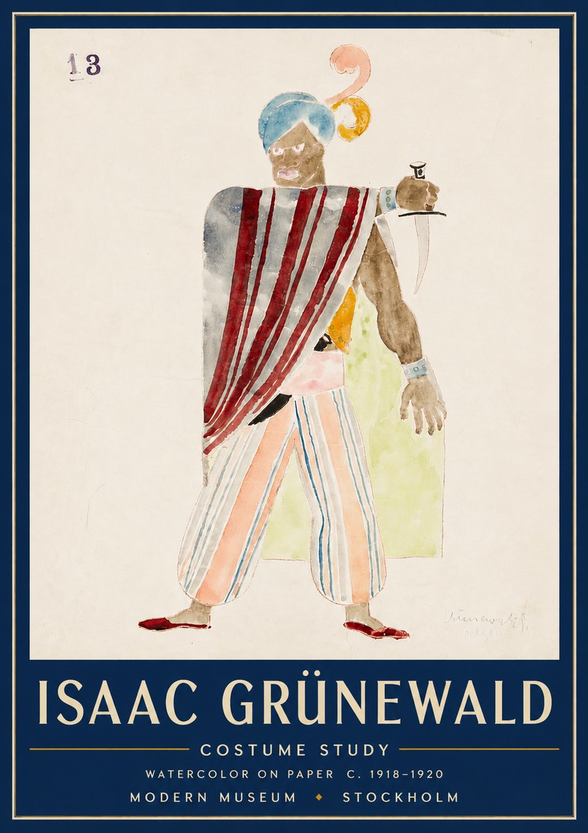 Isaac Grünewald Costume Study III No4 - Affiche