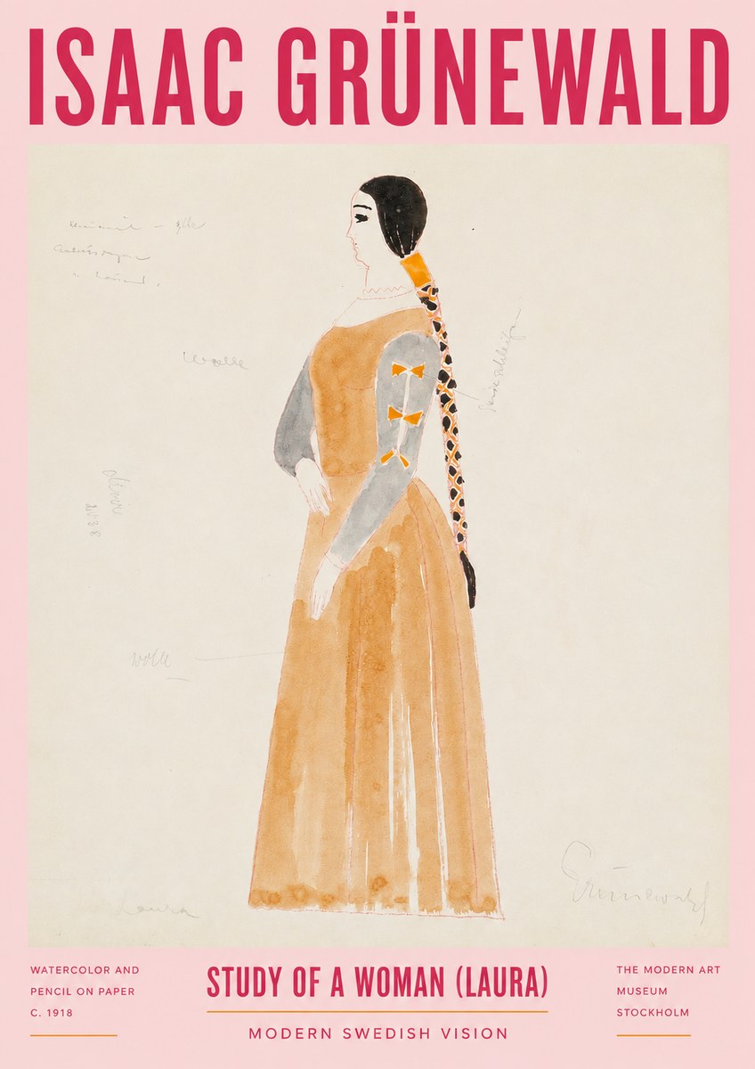Isaac Grünewald Study of a Woman (Laura) No2 - Affiche