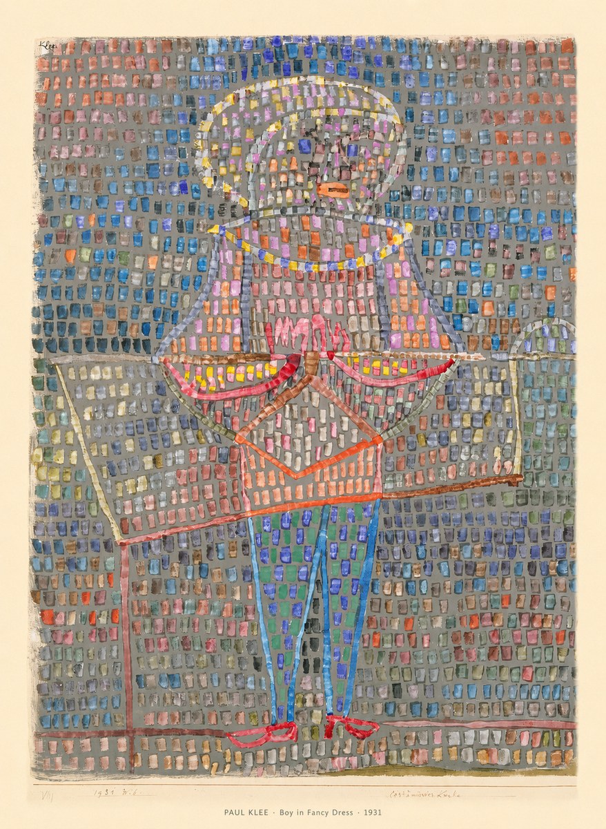 Paul Klee Boy in Fancy Dress No6 - Affiche