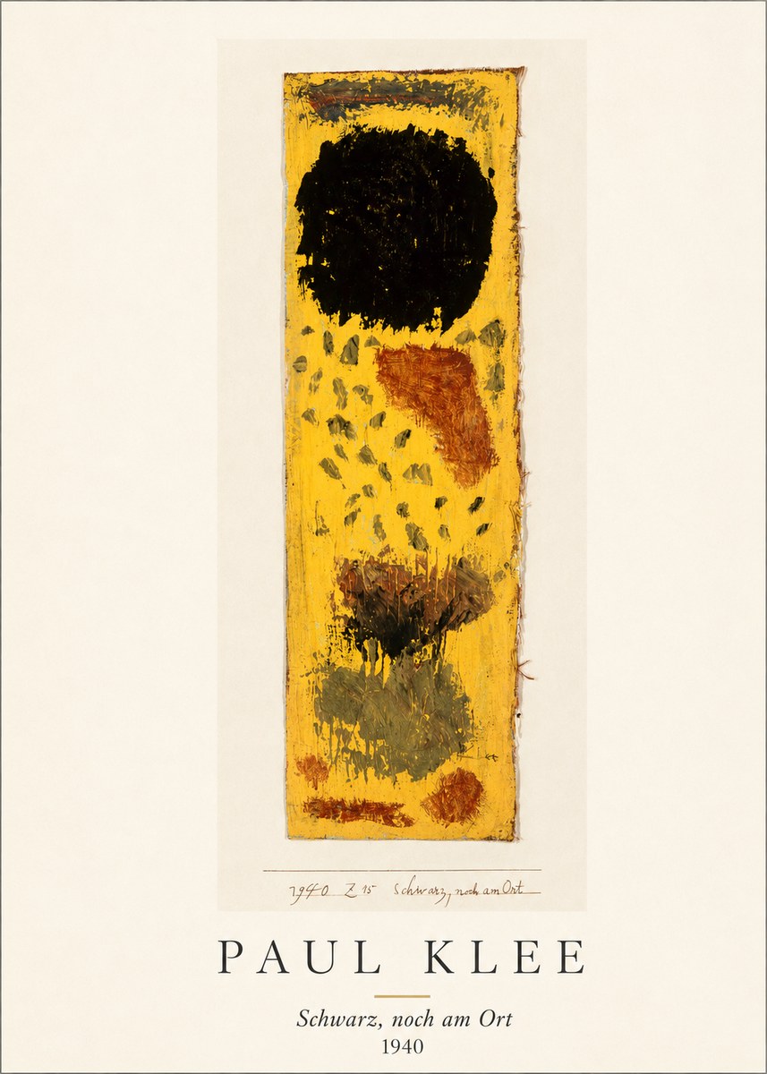 Paul Klee Schwarz, Noch Am Ort No3 - Affiche