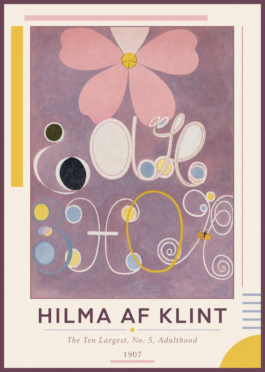 Hilma af Klint The Ten Largest, No. 5, Adulthood No1 - Affiche