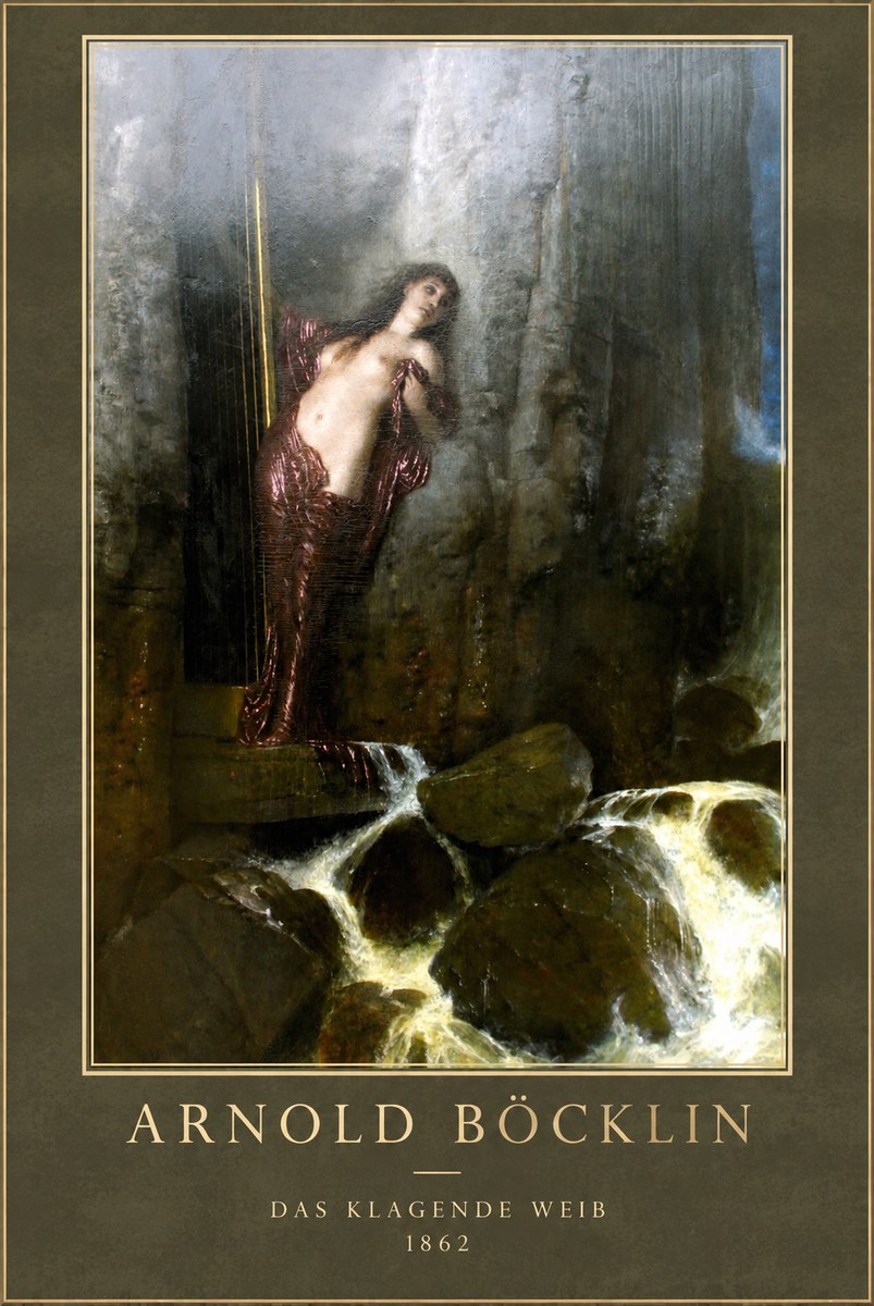 Arnold Böcklin Das Klagende Weib No1 - Affiche