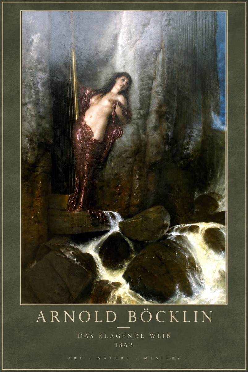 Arnold Böcklin Das Klagende Weib No5 - Affiche