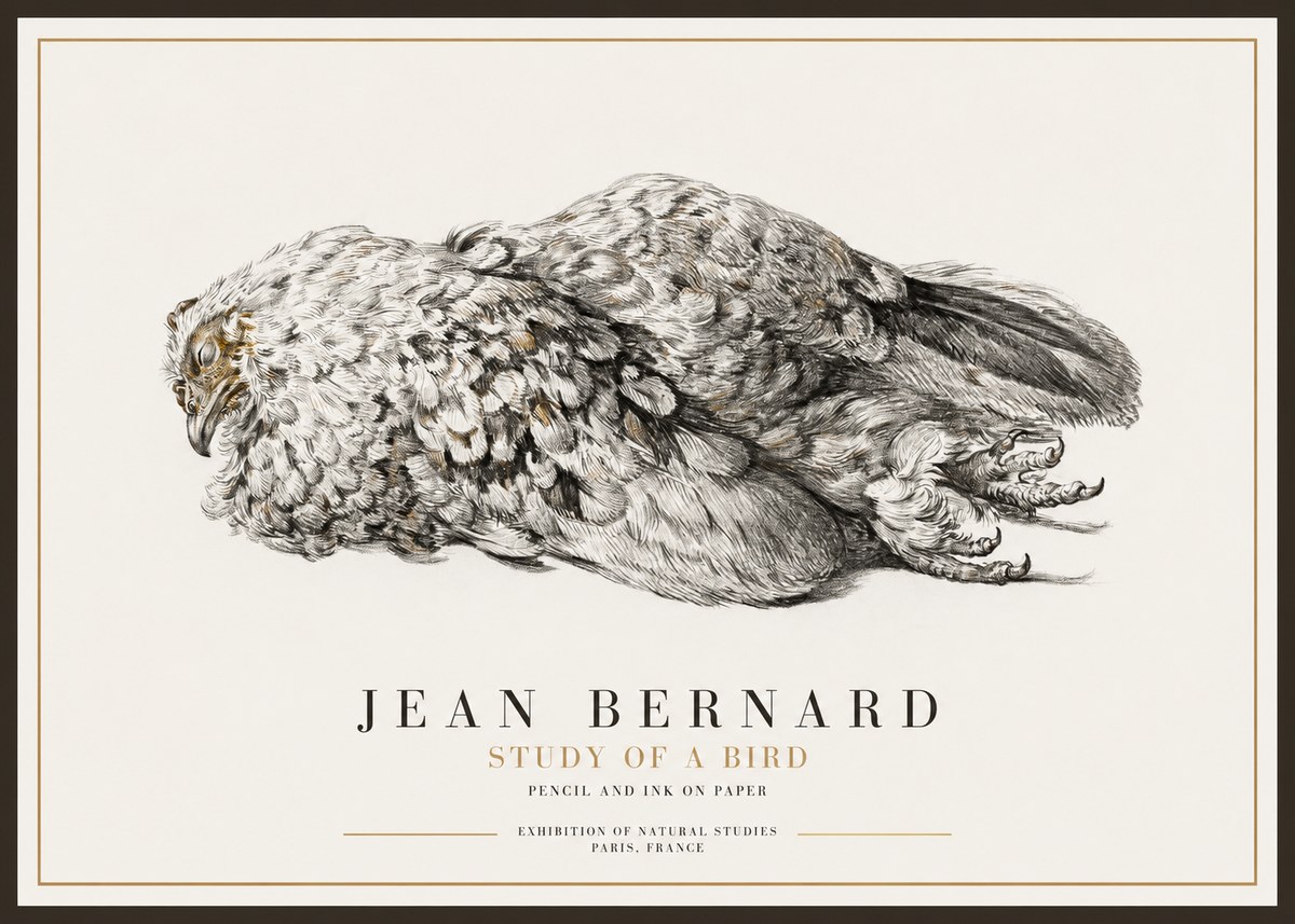 Jean Bernard Study of a Bird I No1 - Affiche
