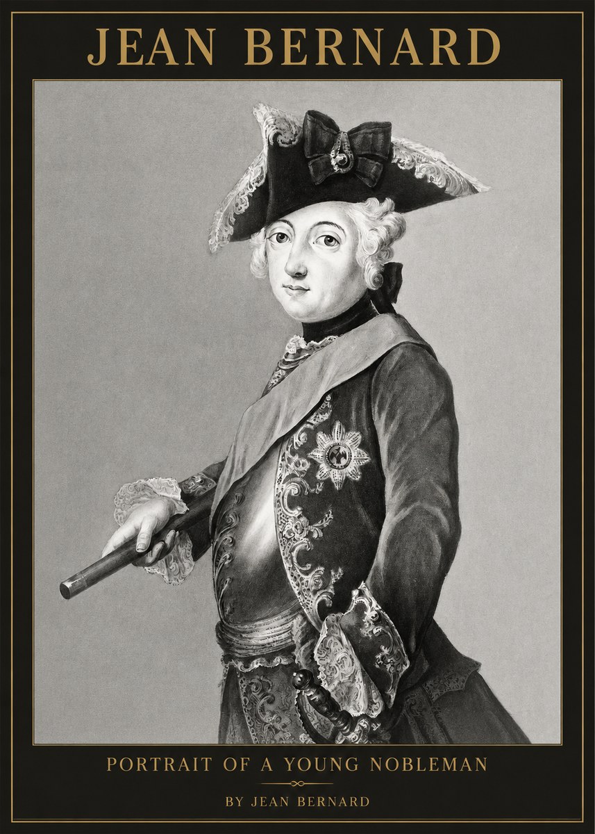 Jean Bernard Portrait of a Young Nobleman No1 - Affiche