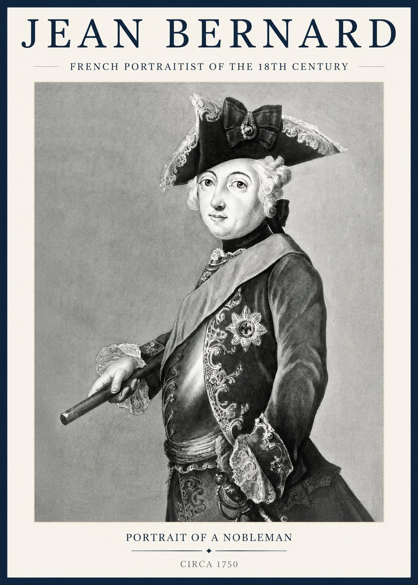 Jean Bernard Portrait of a Young Nobleman No3 - Affiche