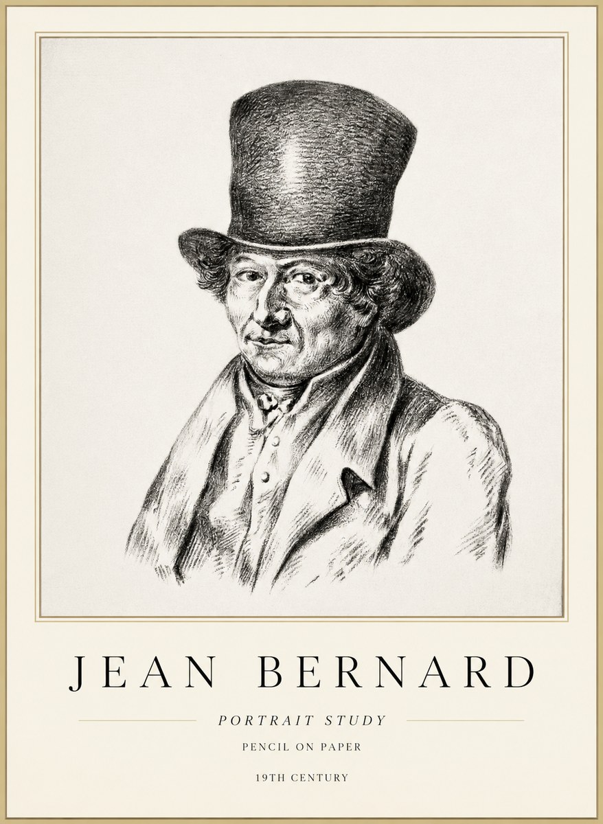 Jean Bernard Portrait Study of a Gentleman No3 - Affiche