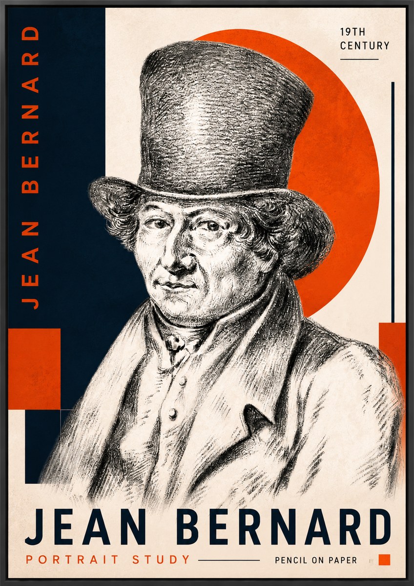 Jean Bernard Portrait Study of a Gentleman No4 - Affiche