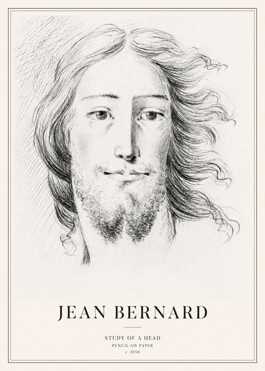 Jean Bernard Study of a Head No3 - Affiche