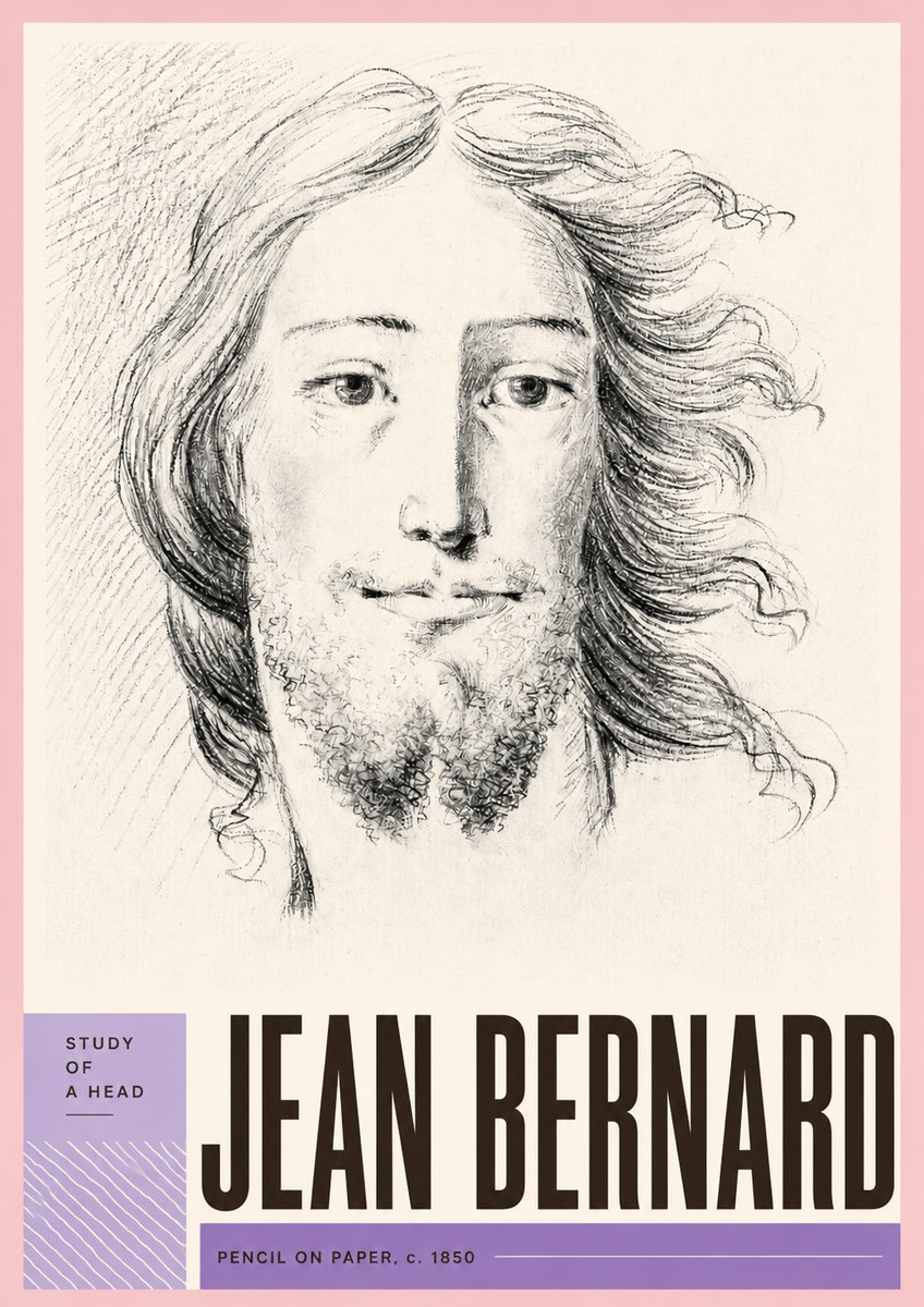 Jean Bernard Study of a Head No5 - Affiche