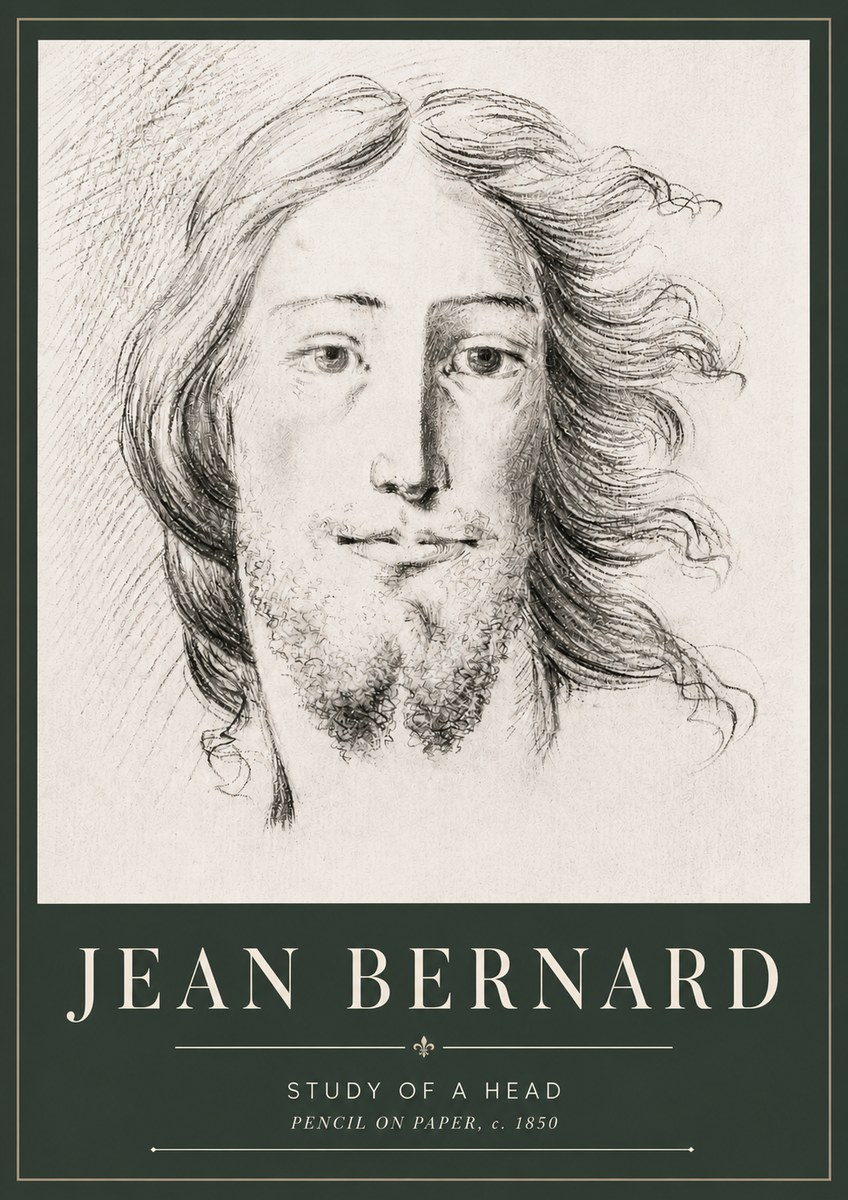 Jean Bernard Study of a Head No6 - Affiche