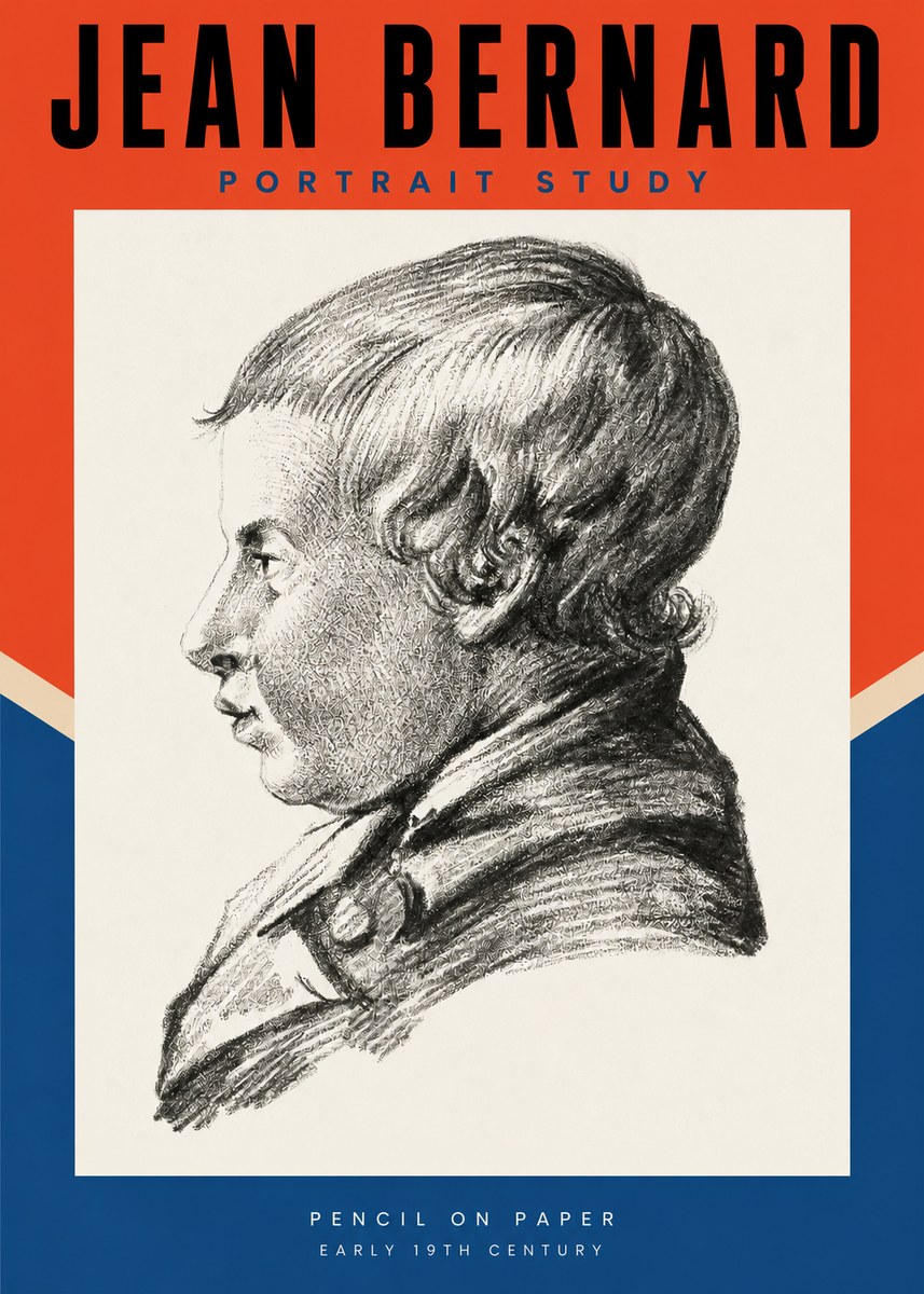 Jean Bernard Portrait Study I No2 - Affiche