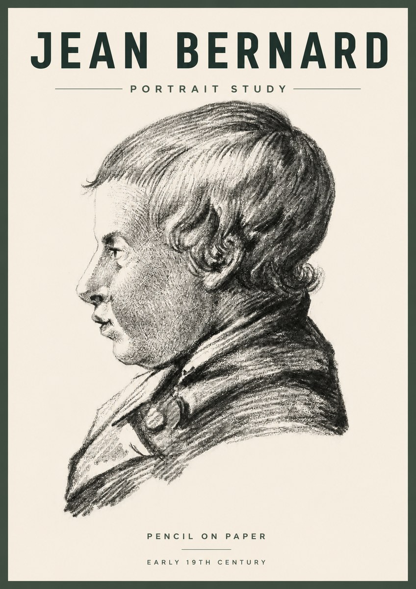 Jean Bernard Portrait Study I No3 - Affiche