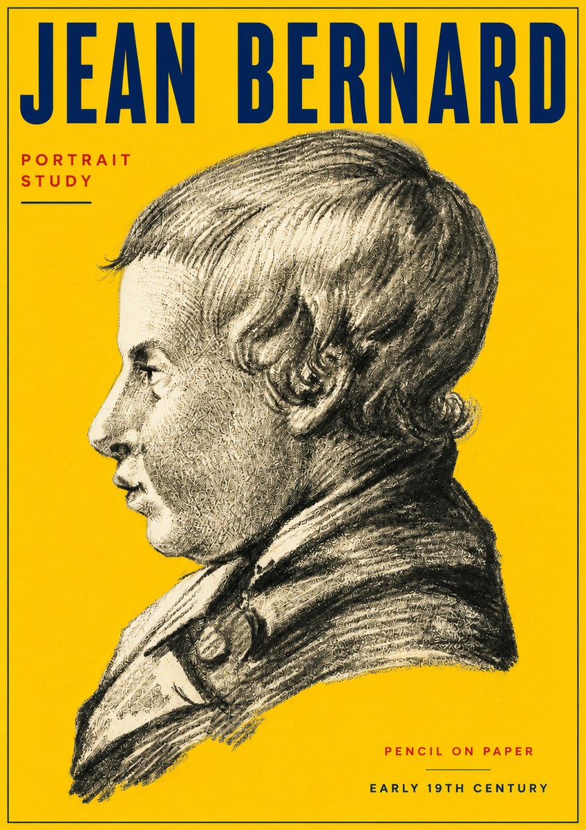 Jean Bernard Portrait Study I No4 - Affiche
