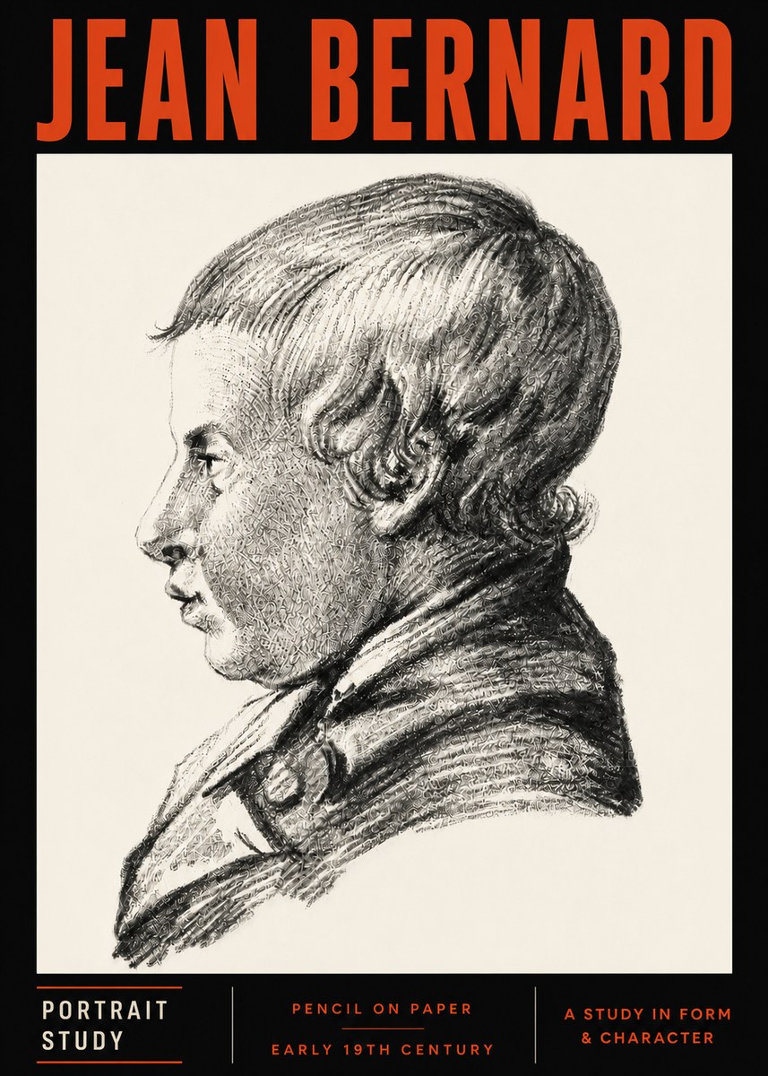 Jean Bernard Portrait Study I No5 - Affiche