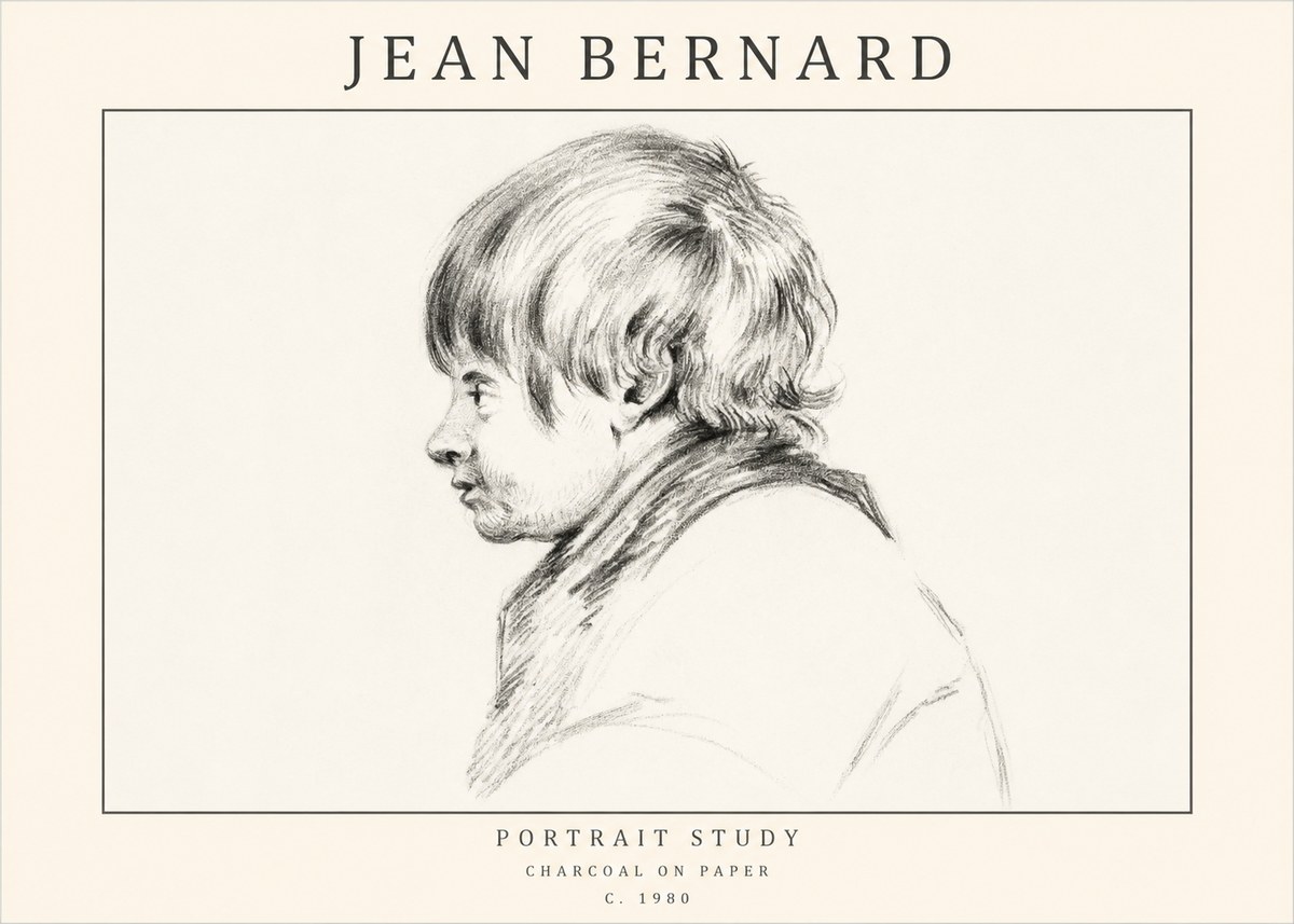 Jean Bernard Portrait Study II No1 - Affiche