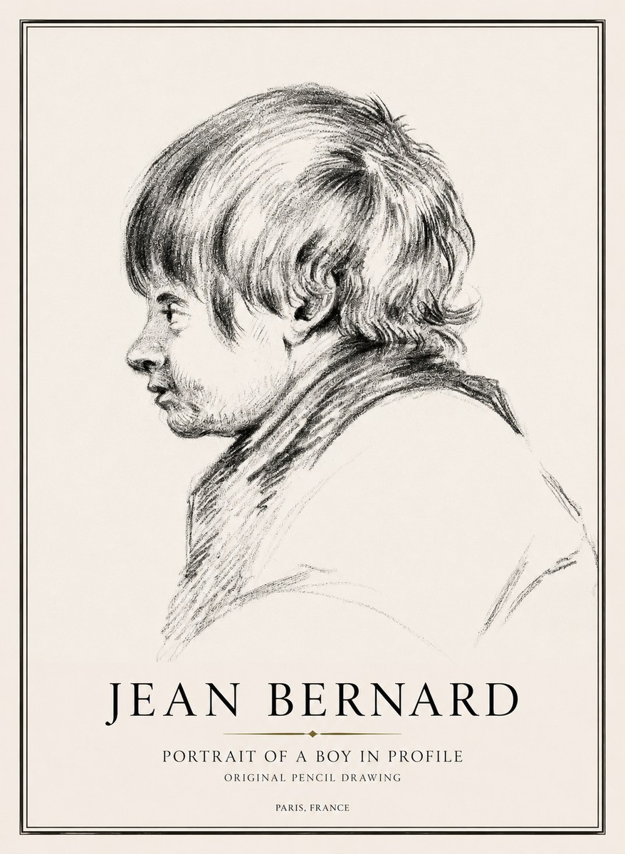 Jean Bernard Portrait Study II No3 - Affiche