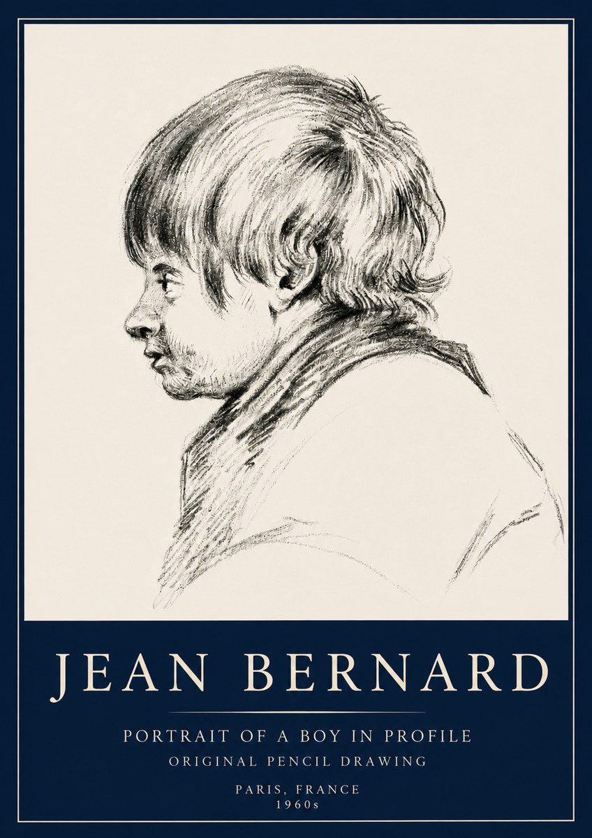 Jean Bernard Portrait Study II No5 - Affiche