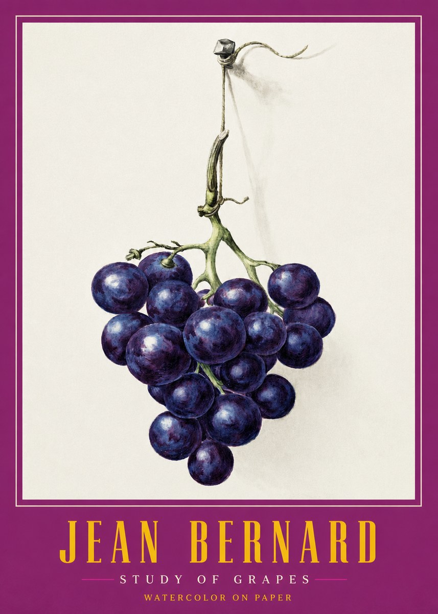 Jean Bernard Grapes No3 - Affiche