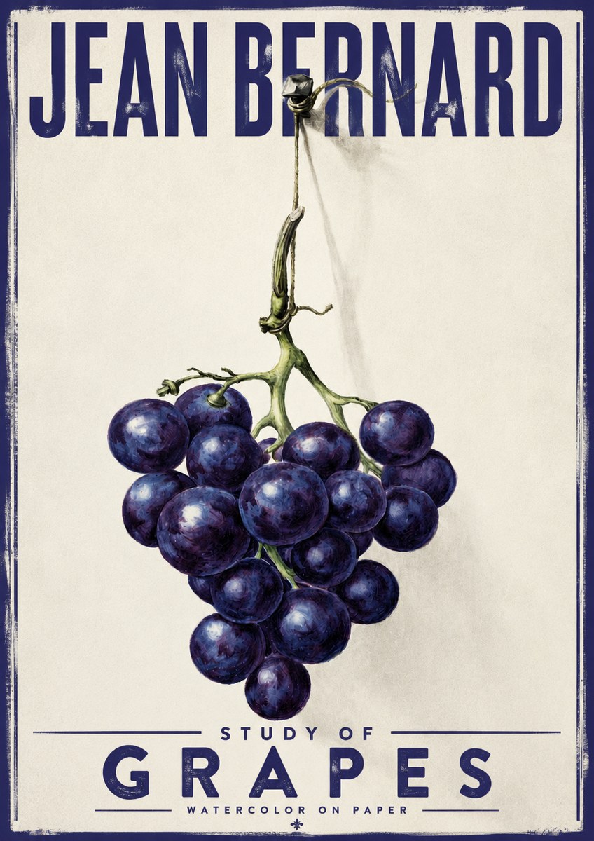 Jean Bernard Grapes No4 - Affiche