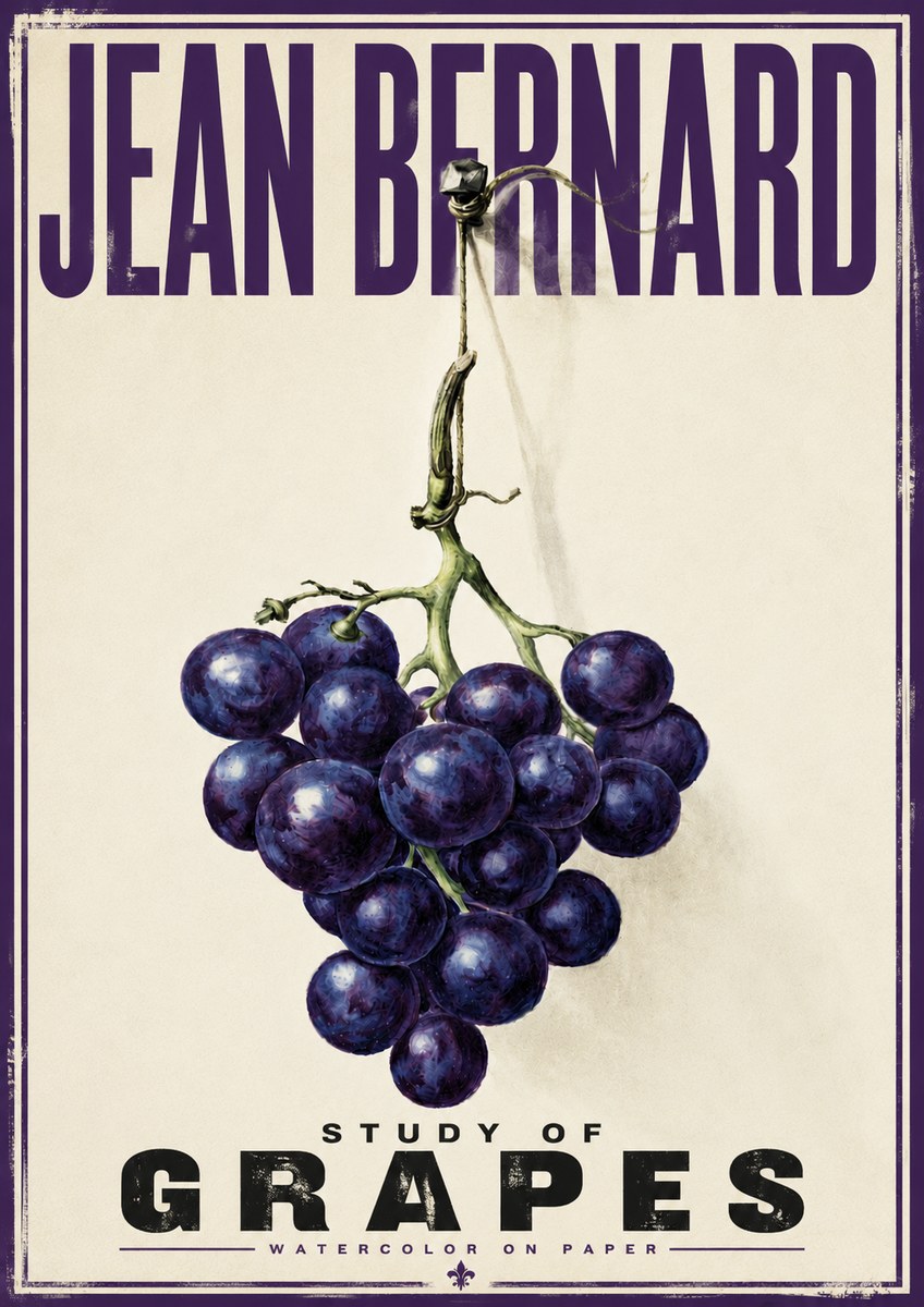 Jean Bernard Grapes No6 - Affiche