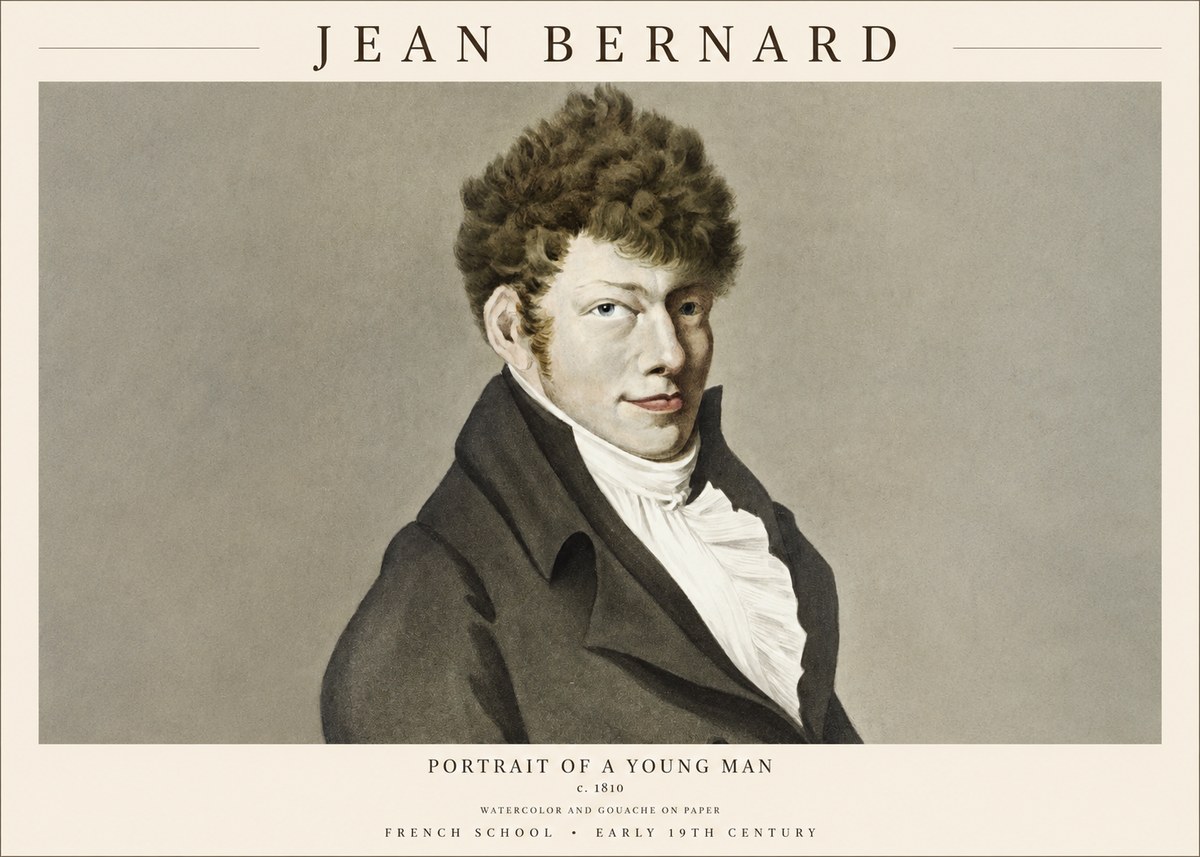 Jean Bernard Portrait of a Young Man No1 - Affiche