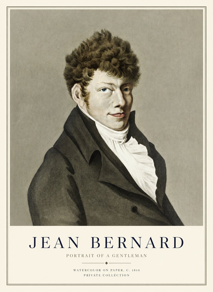 Jean Bernard Portrait of a Young Man No3 - Affiche