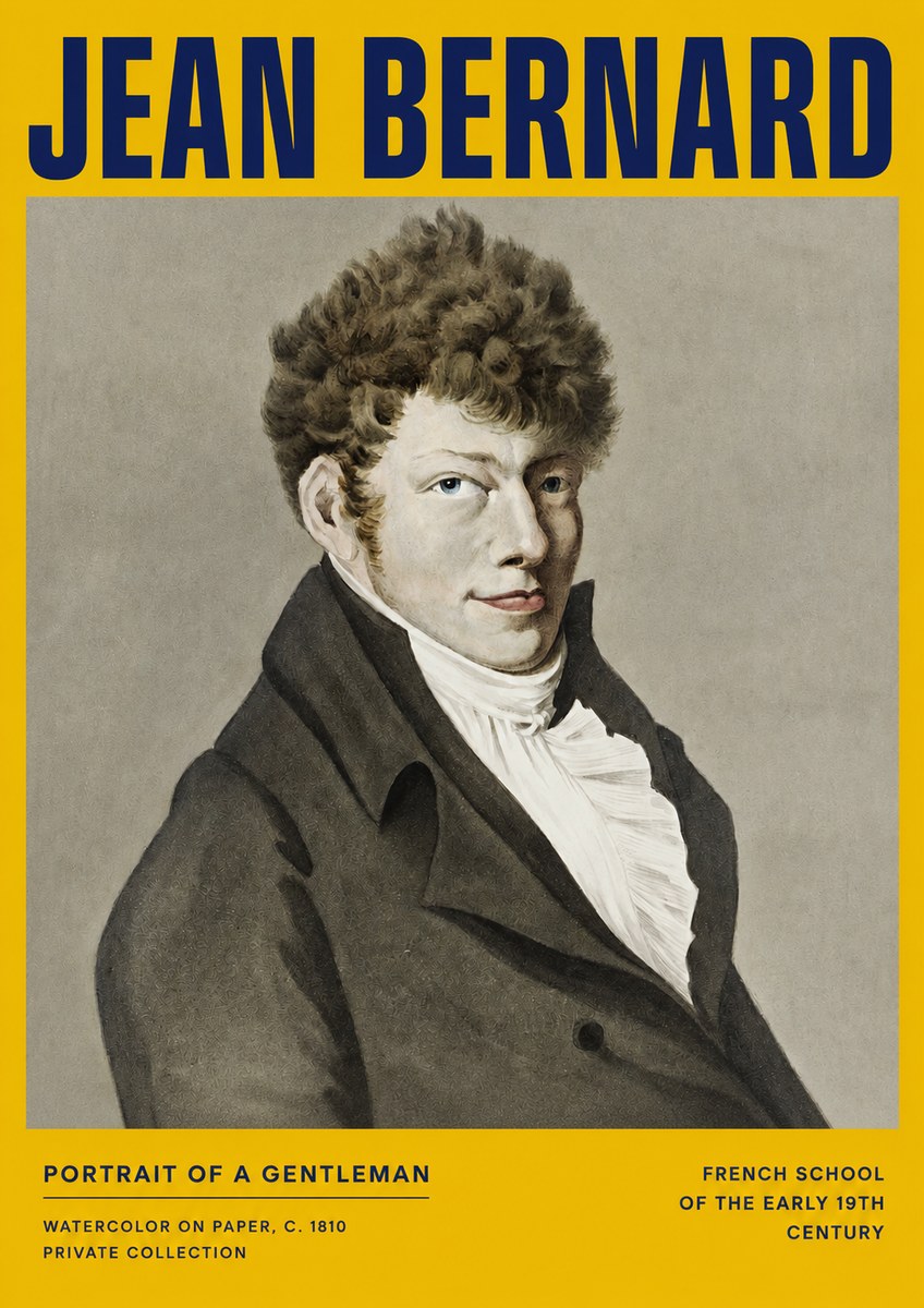 Jean Bernard Portrait of a Young Man No4 - Affiche