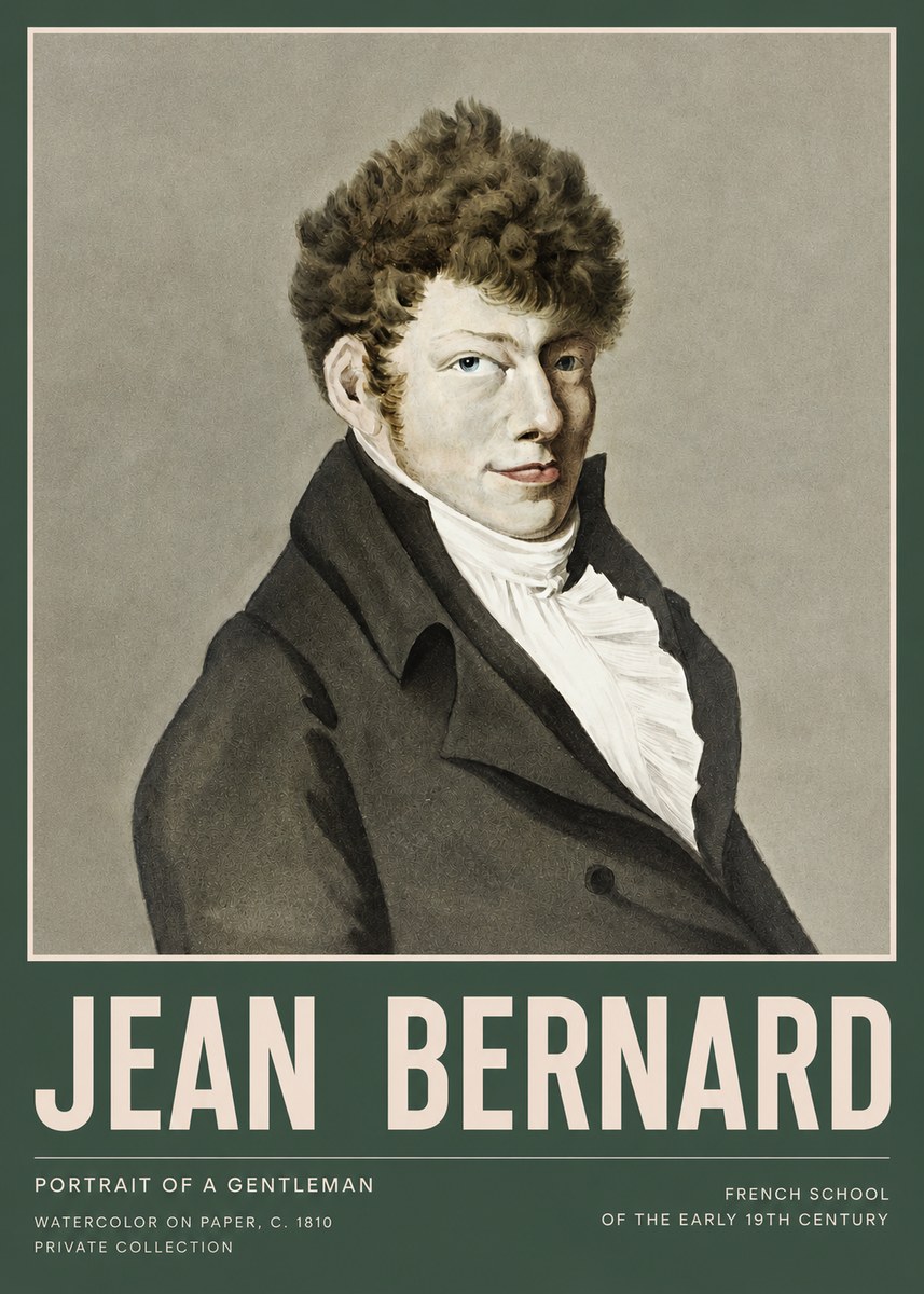 Jean Bernard Portrait of a Young Man No5 - Affiche
