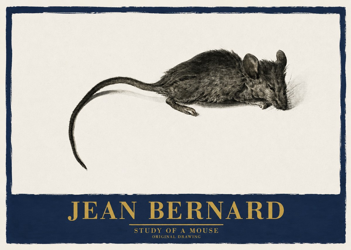 Jean Bernard Study of a Mouse I No2 - Affiche