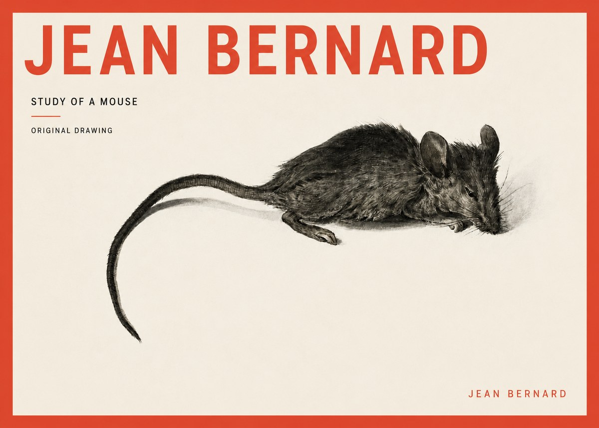 Jean Bernard Study of a Mouse I No3 - Affiche