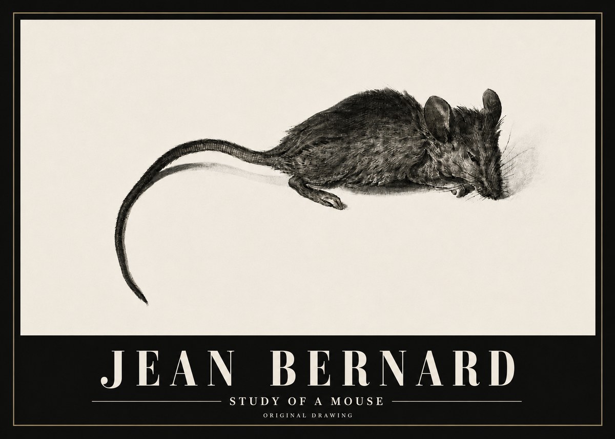 Jean Bernard Study of a Mouse I No5 - Affiche